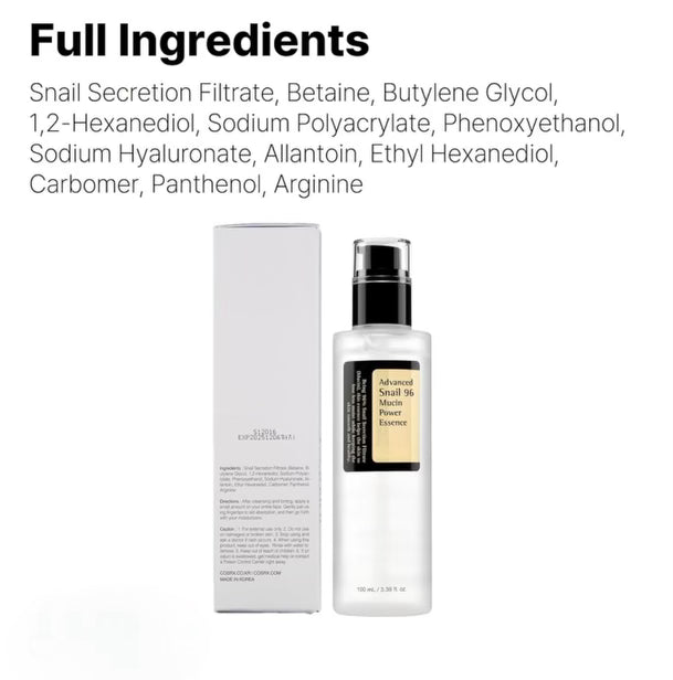 Advanced Snail Mucin Serum - 96% Power Repairing Essence