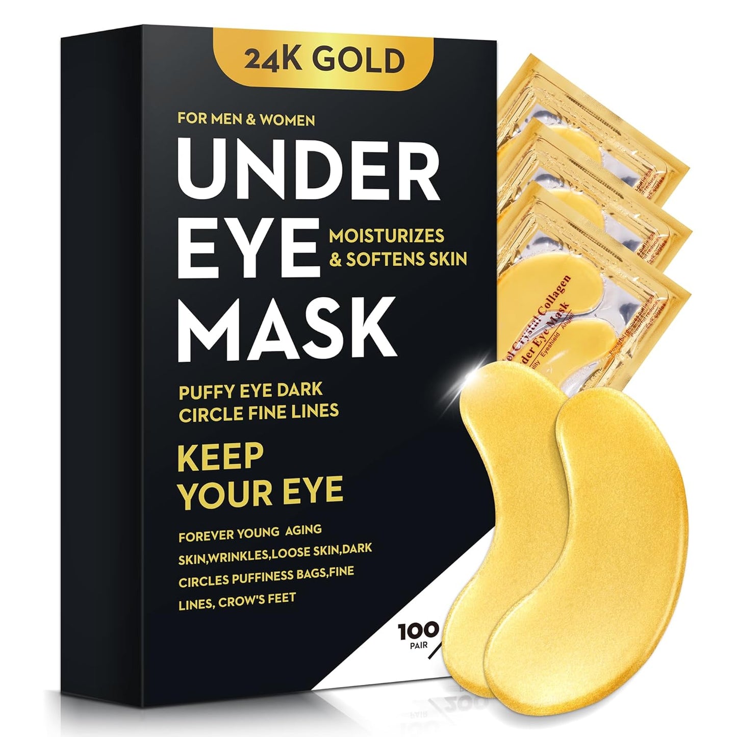 24k Gold Anti Eye Bag Patches (20 Pairs)