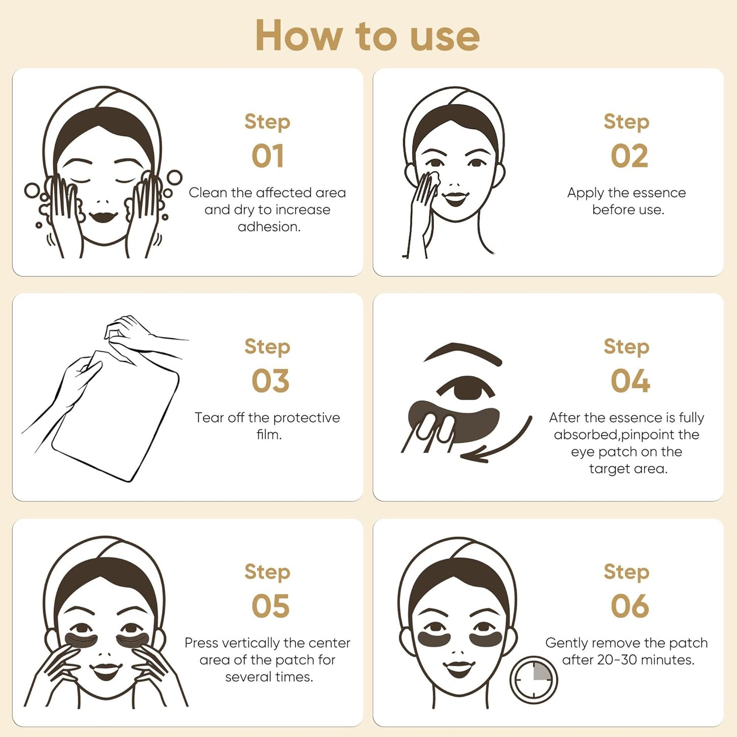 24k Gold Anti Eye Bag Patches (20 Pairs)