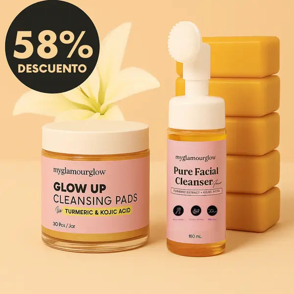 MyGlamourGlow Jabón Clarificante de Cúrcuma, Limón y Kójico