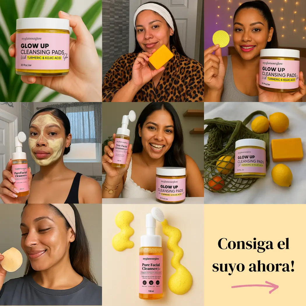 MyGlamourGlow Jabón Clarificante de Cúrcuma, Limón y Kójico