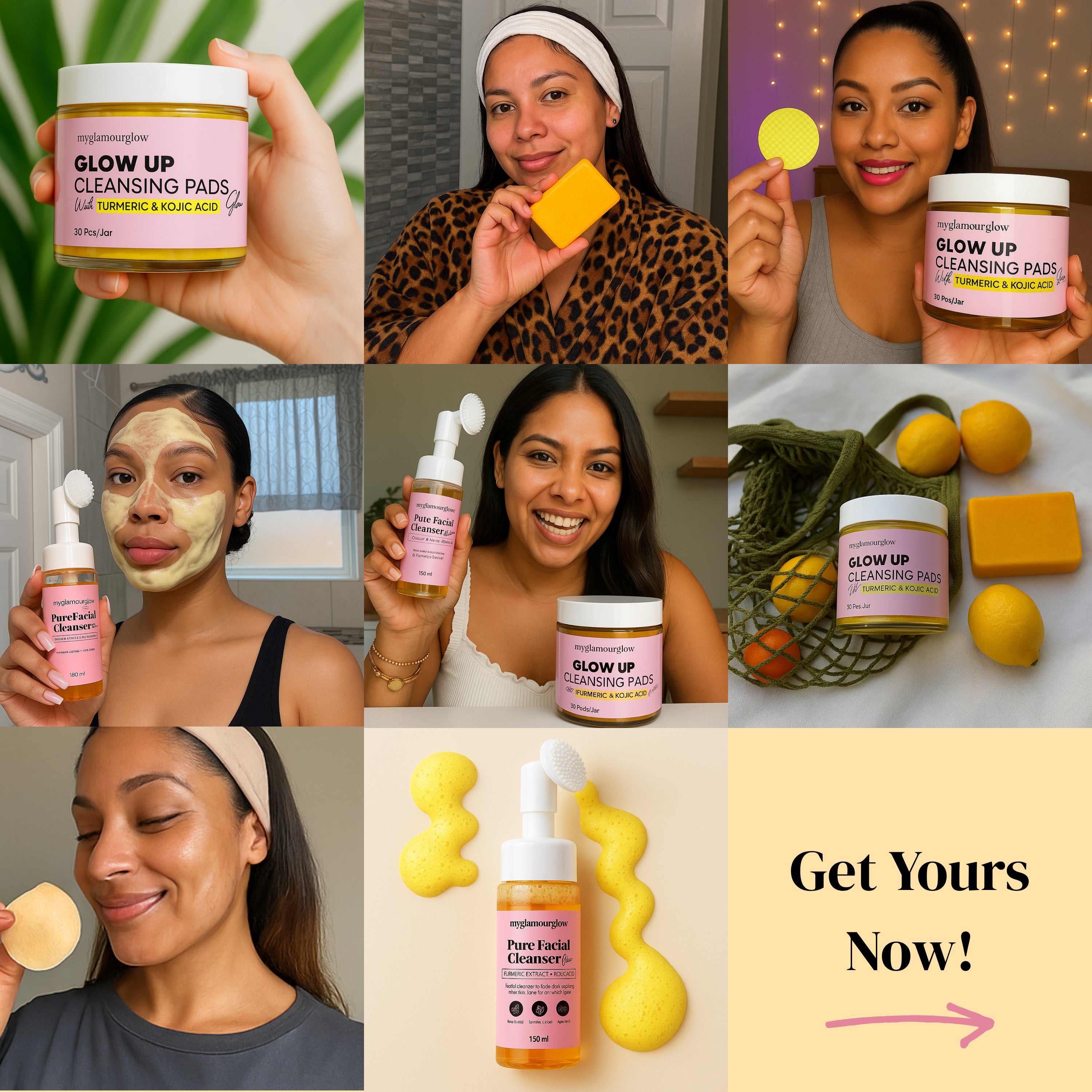 MyGlamourGlow Turmeric Lemon & Kojic Brightening Soap