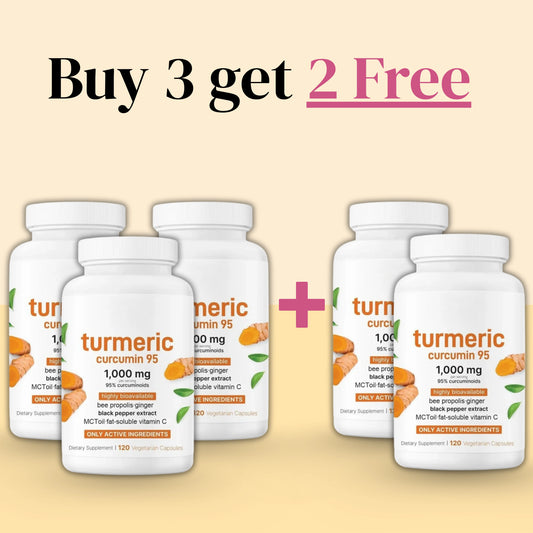 Turmeric Curcumin with Black Pepper & MCT Oil – Buy 3 Get 2 FREE